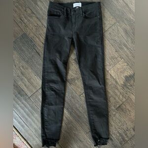 Frame Denim Le Skinny de Jeanne Jeans 25 Black Premium Minimalist Fit